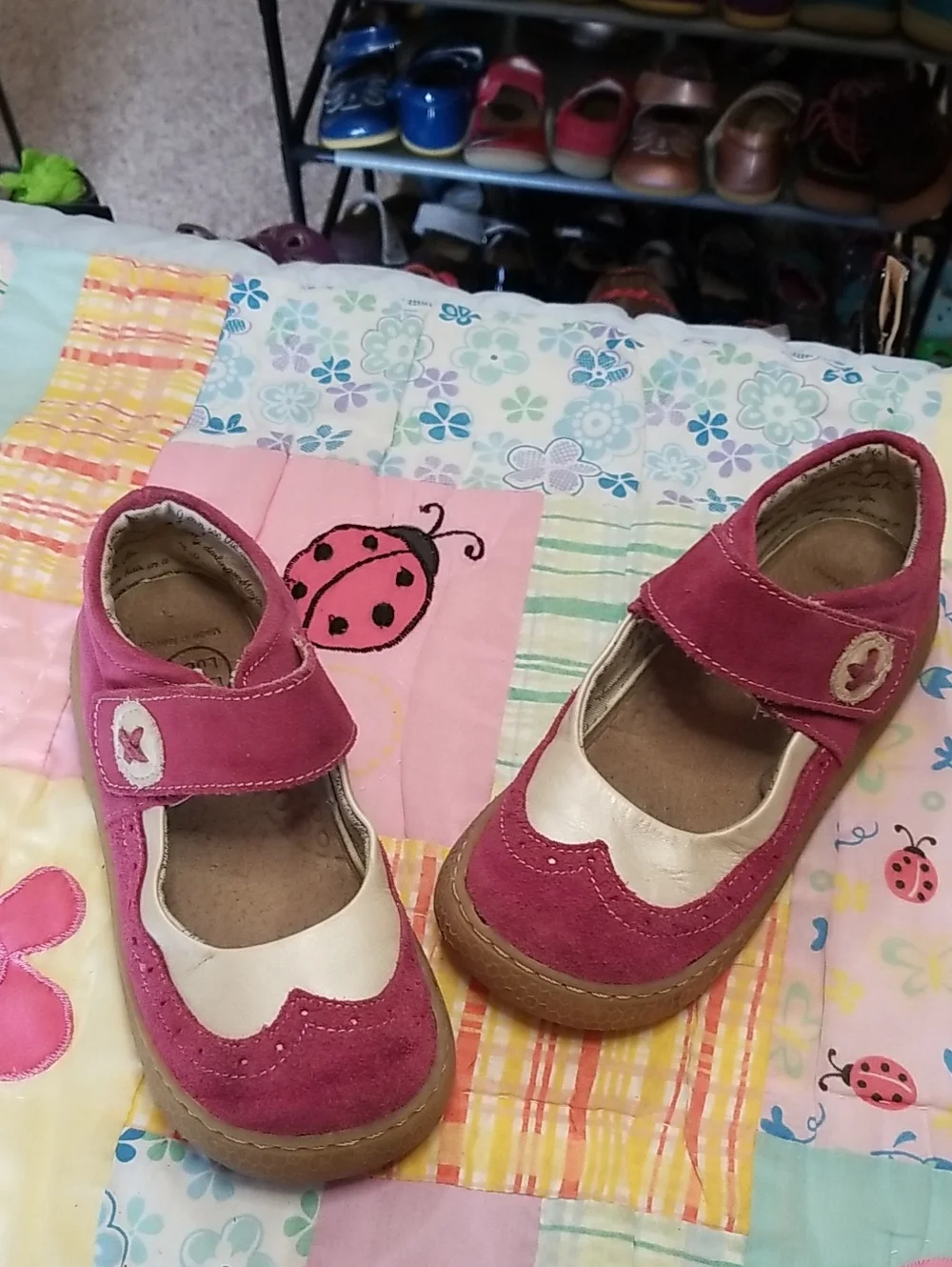 Livie & Luca Suede Mary Jane Shoes with Cream Accents Size 13 Tootles